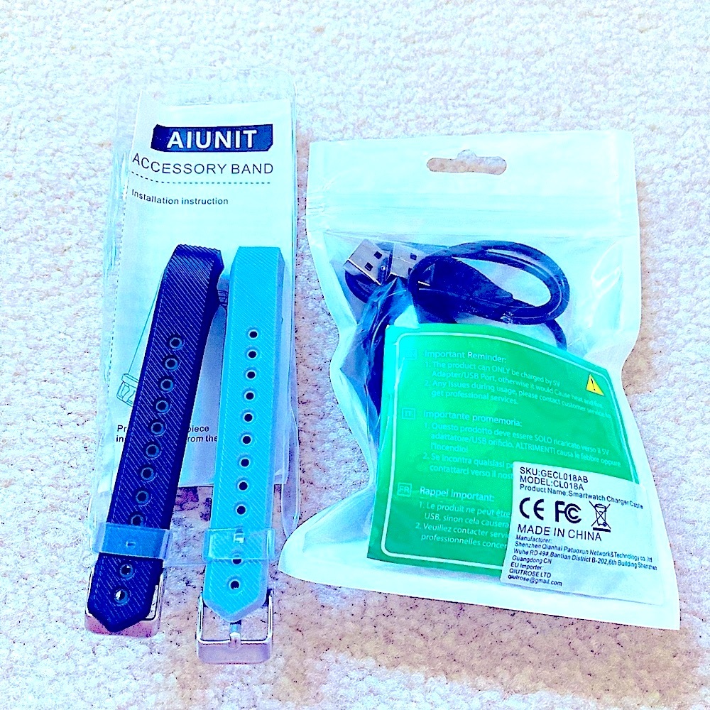 2 AIUNIT Fitbit Alta Replacement Bands and Chargers